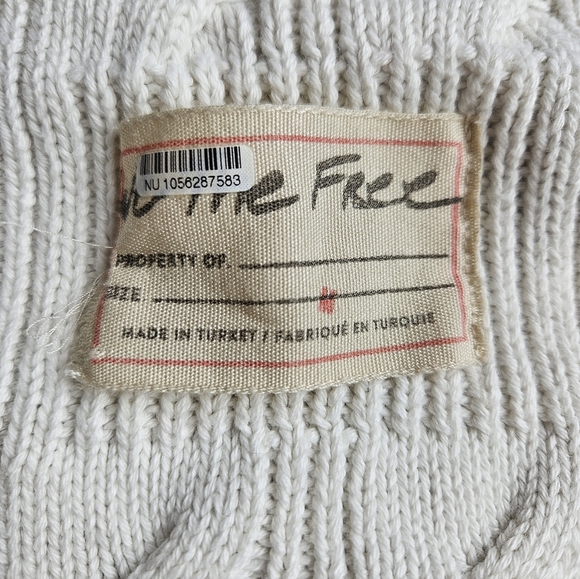 We The Free White Home Game Vest Cable Knit Oversized Sweater Vest Medium - Picture 6 of 14